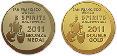 2011 San Francisco World Spirits Competition — Double Gold and Bronze medals